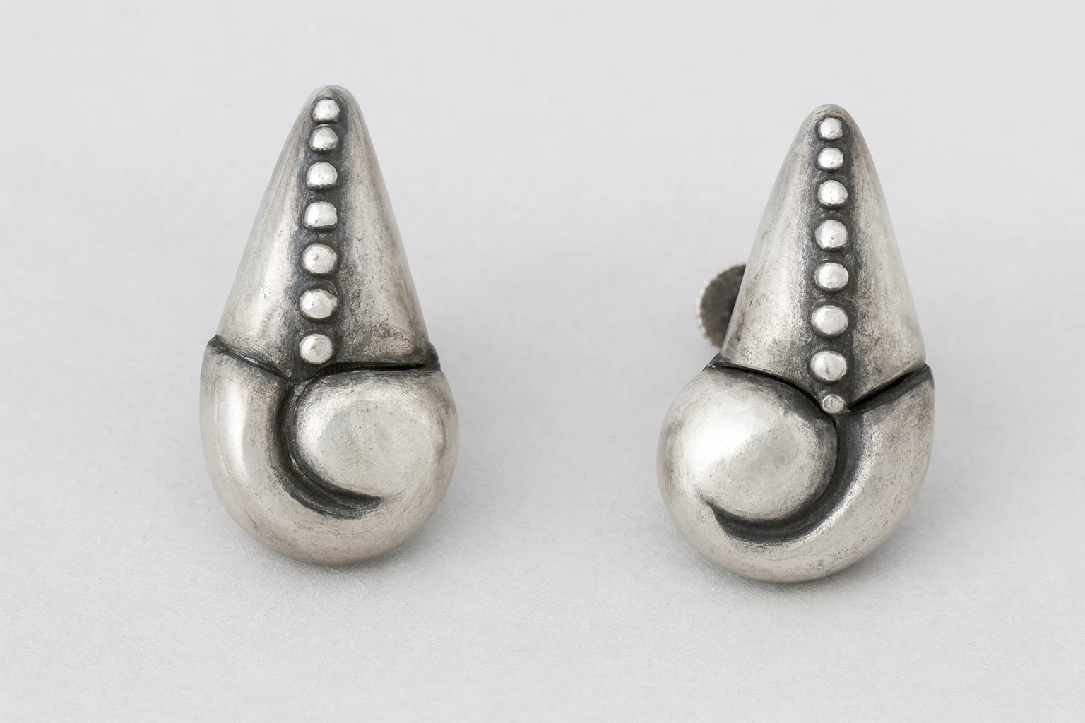 William Spratling Snail Shell Earrings