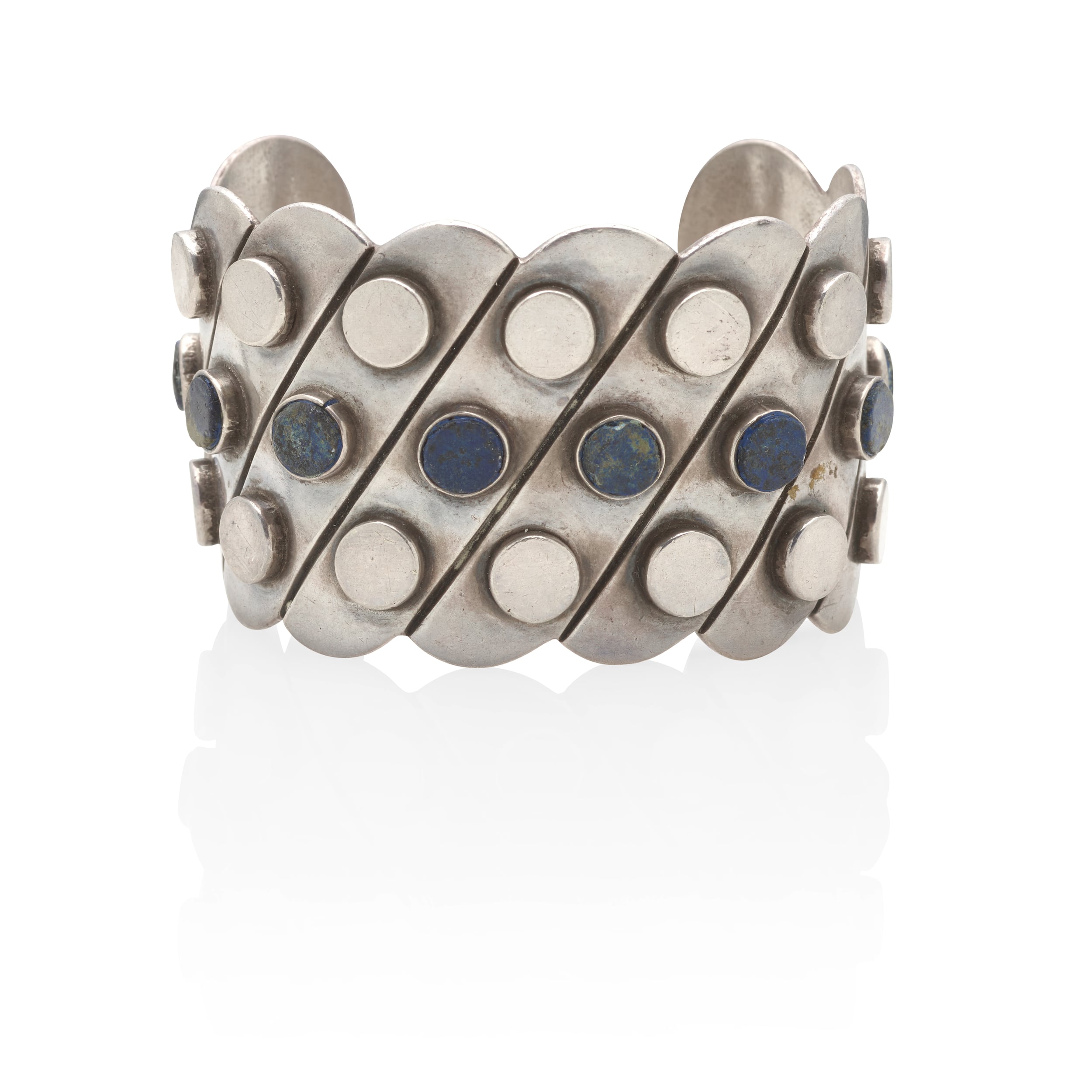 William Spratling Scalloped Azurite Bracelet