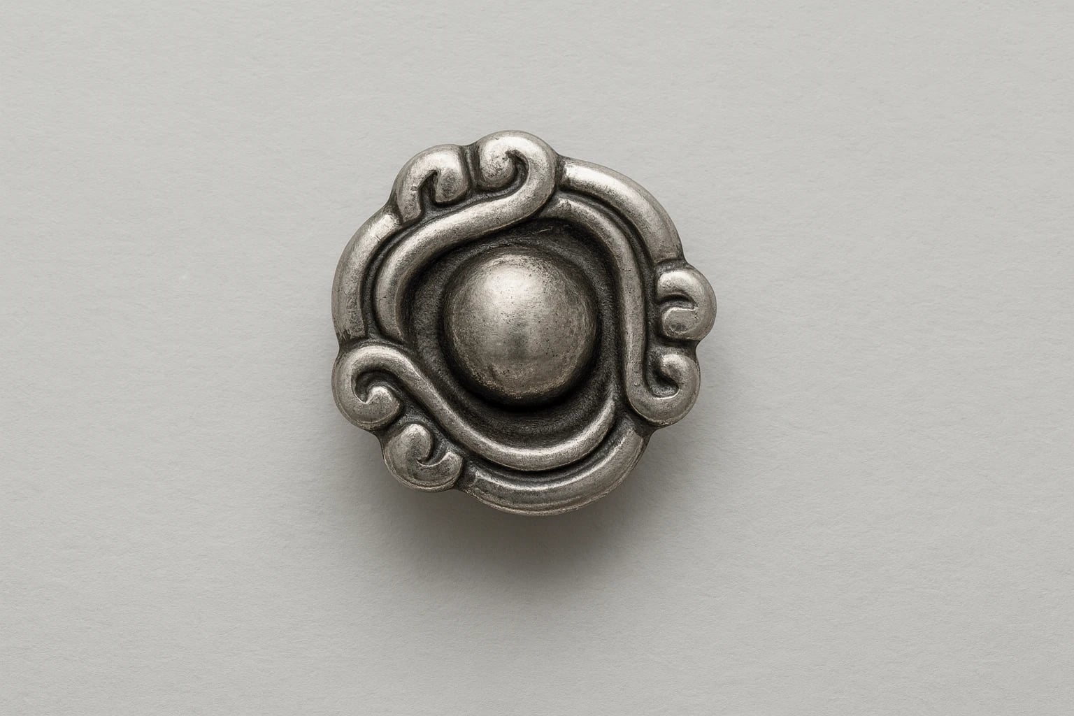 William Spratling Swirled Silver Button