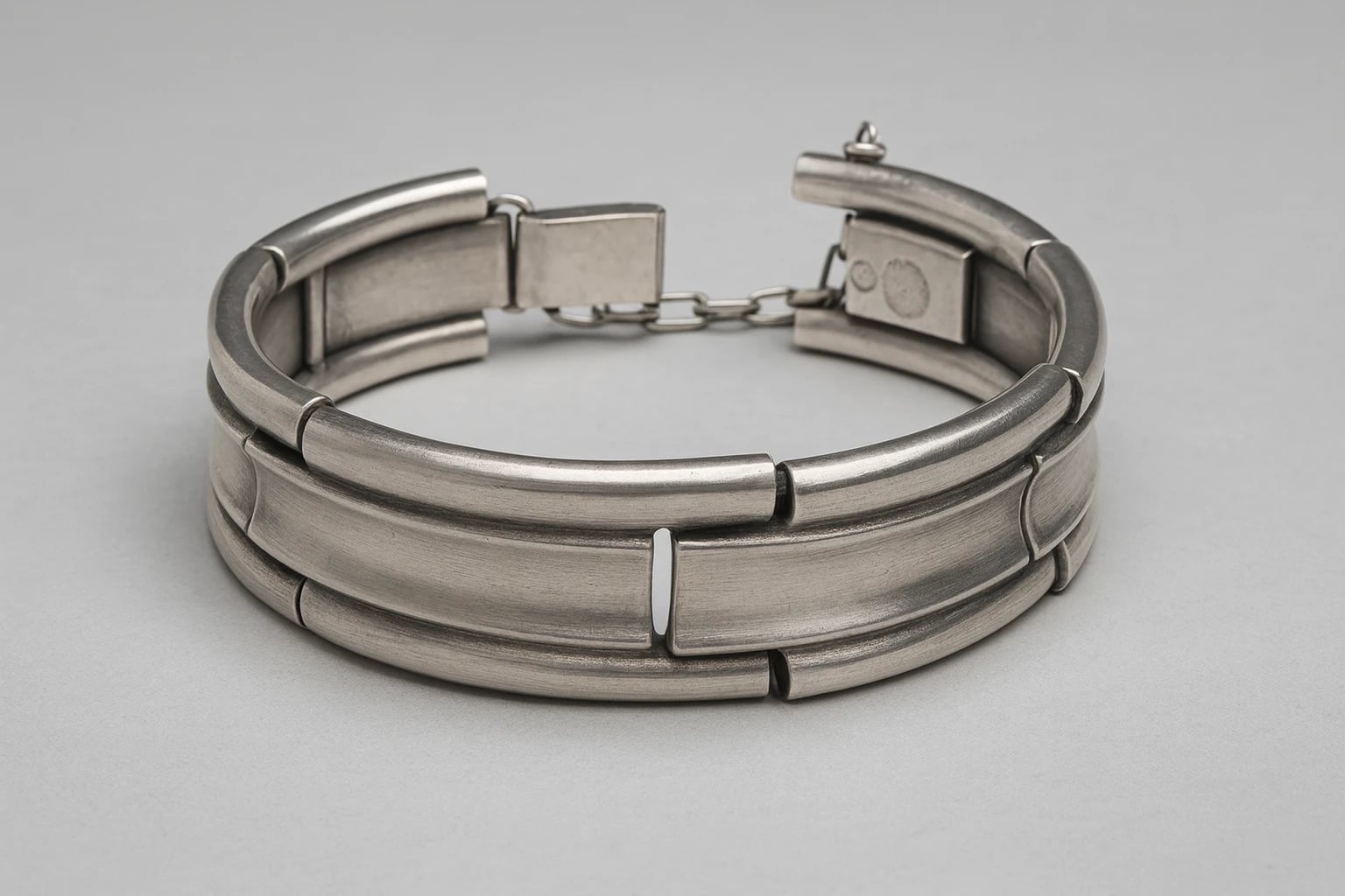 William Spratling Bracelet of Classic Rectangular Silver Links