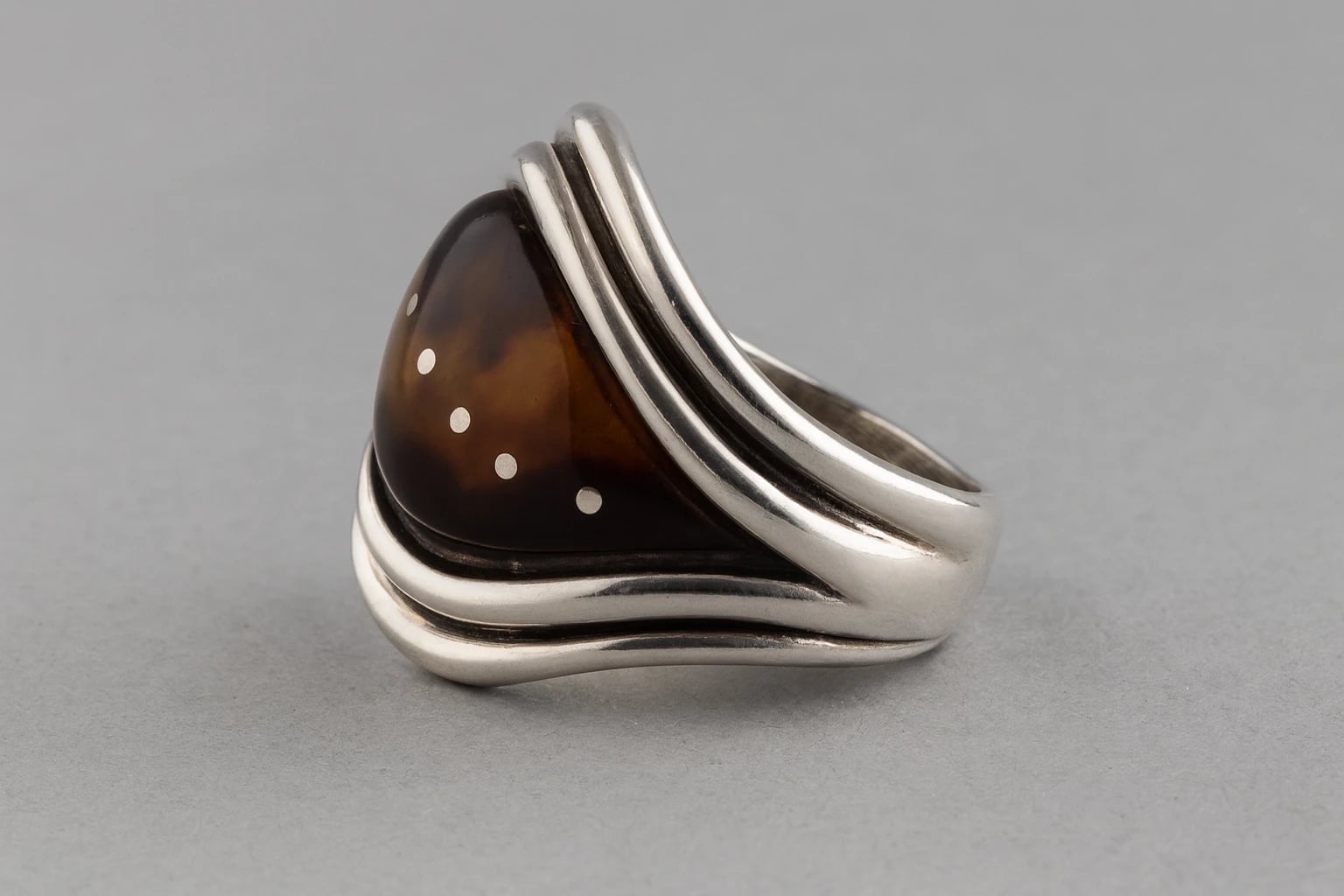 William Spratling Riveted Tortoise Shell Ring