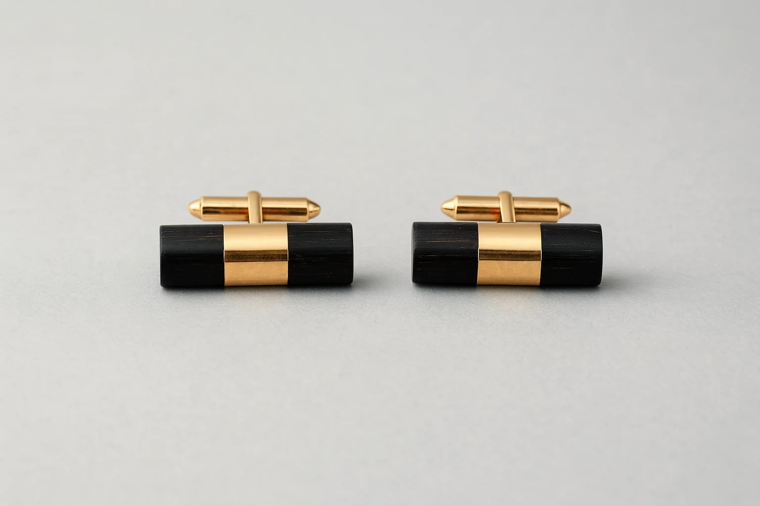William Spratling Gold and Ebony Cuff Links