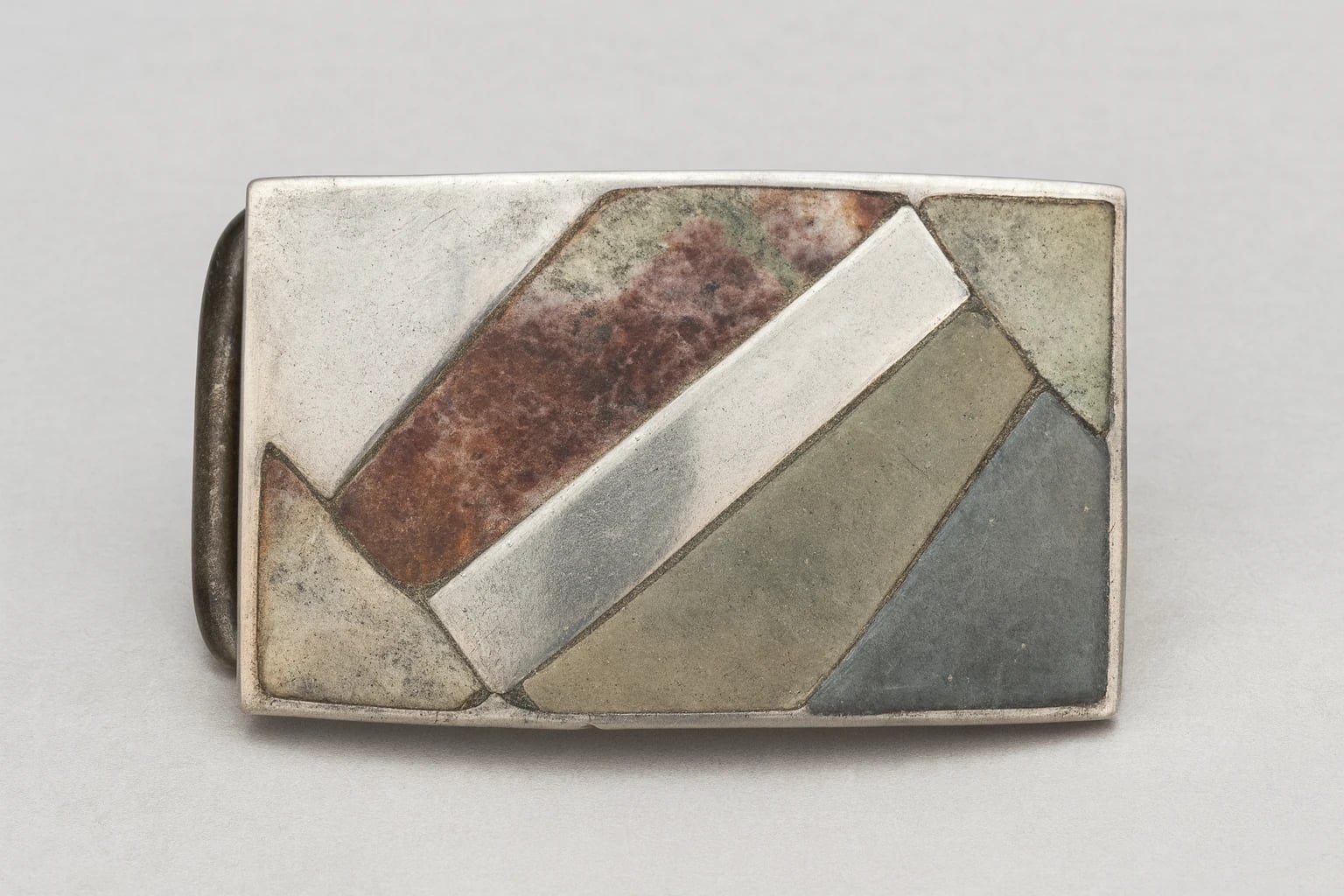 William Spratling Jasper and Malachite Buckle