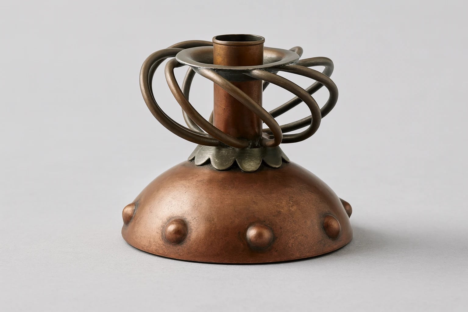 William Spratling Copper Swirled Candlestick