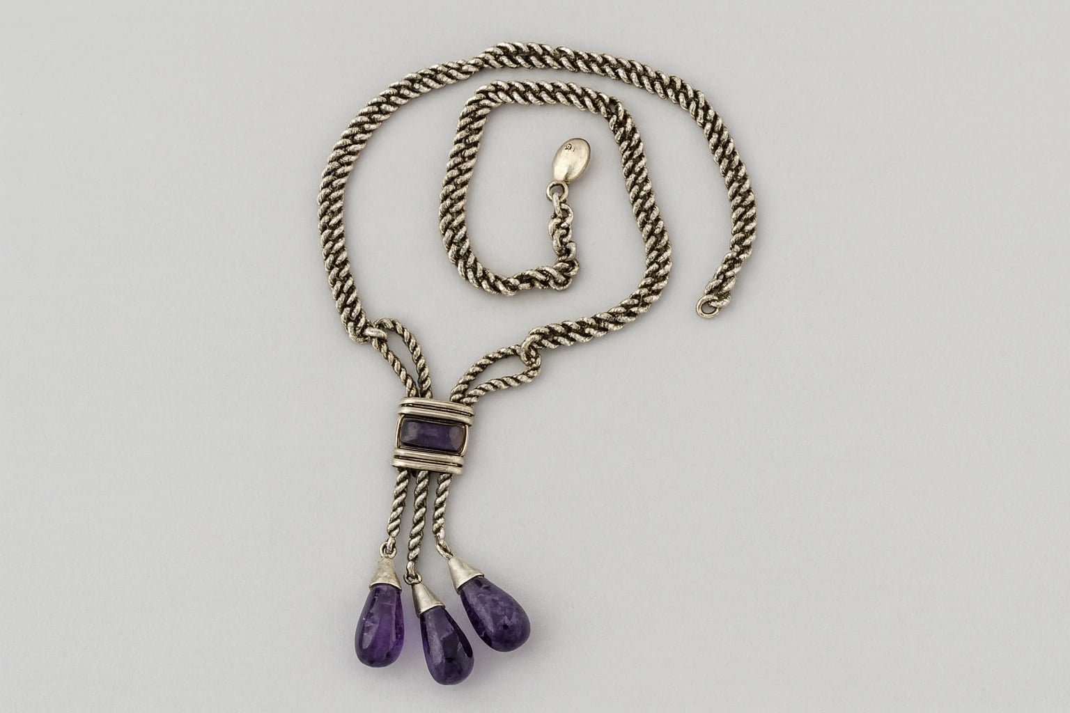 William Spratling Amethyst Teardrop Necklace