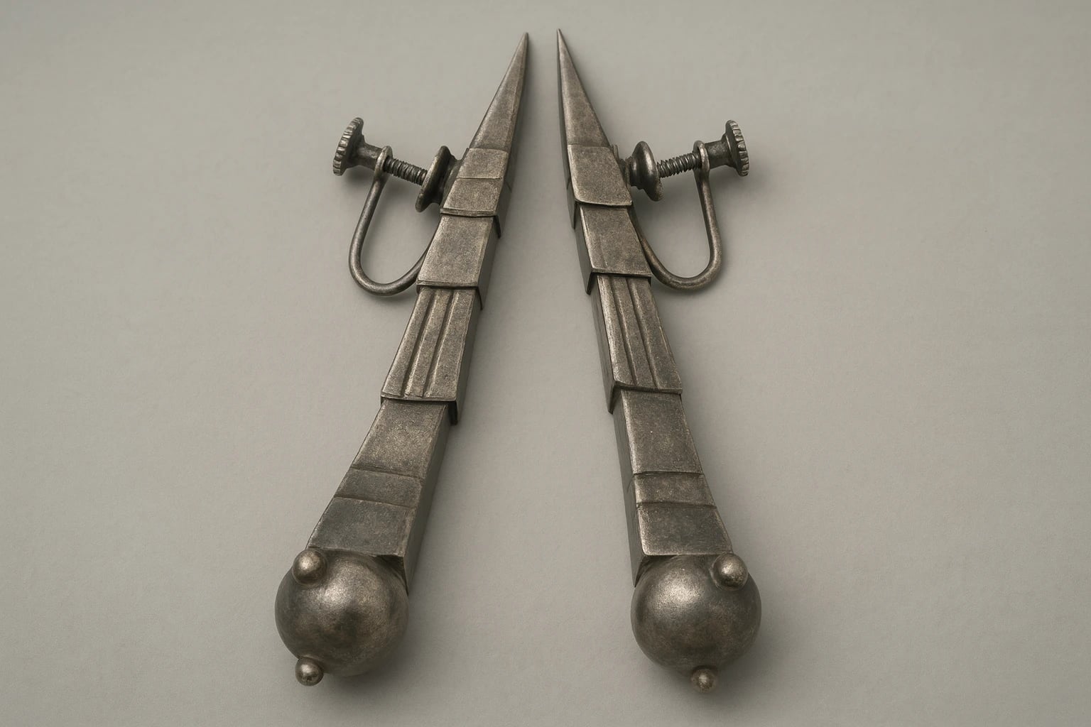 William Spratling Aztec Arrow Pendant Earrings