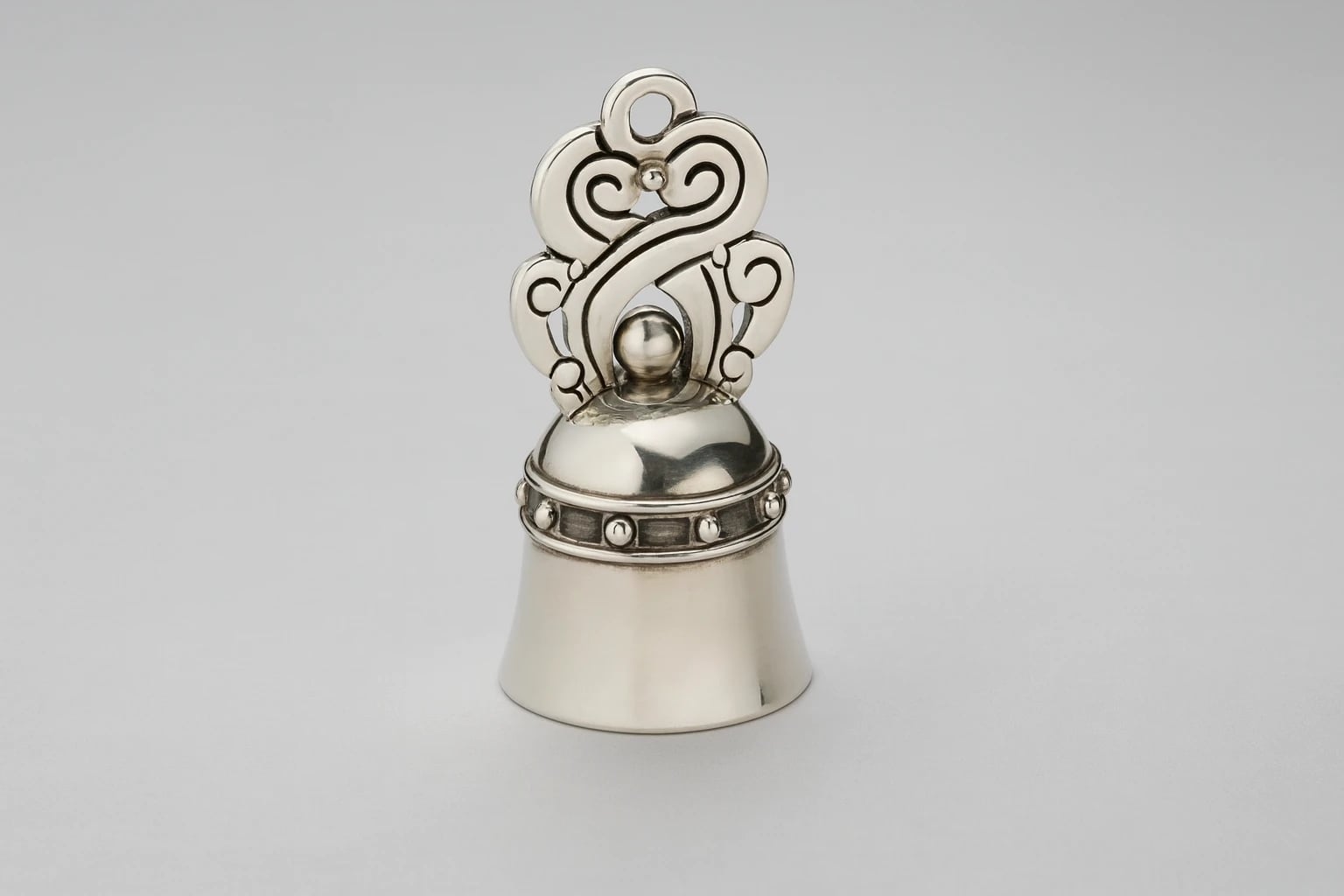 William Spratling Bell with Mayan Type Handle