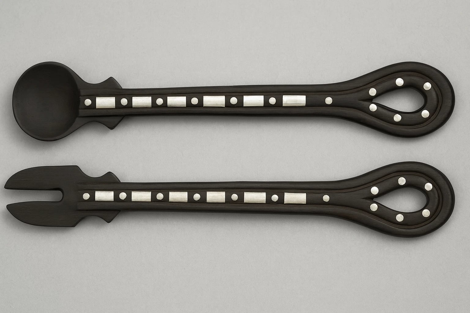 William Spratling Ebony Salad Servers
