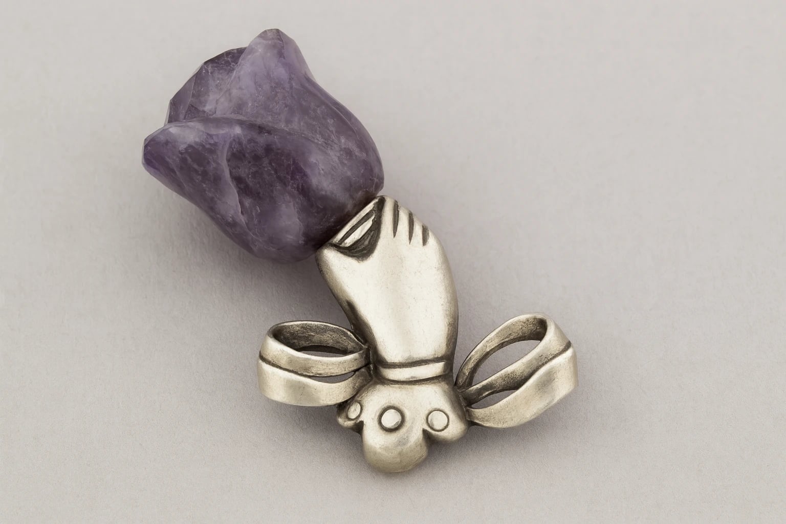 William Spratling Hand and Tulip Brooch