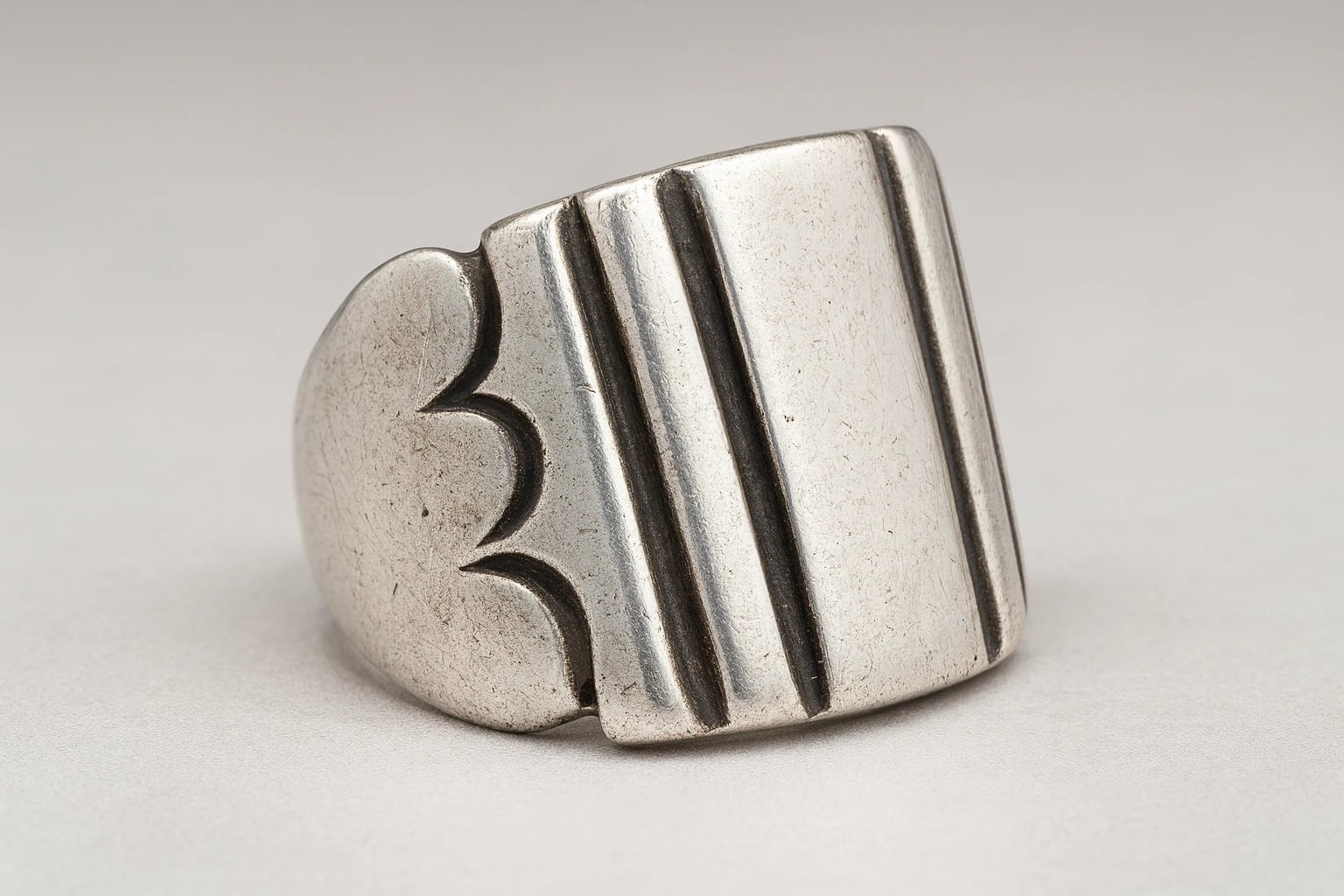 William Spratling Striated Silver Ring