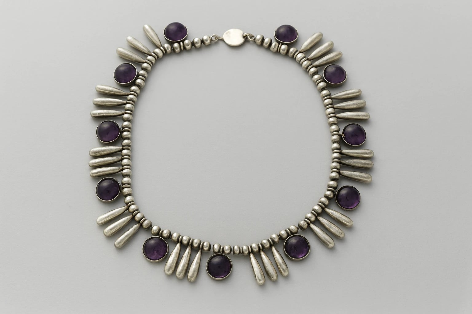 William Spratling Eleven Amethyst Necklace