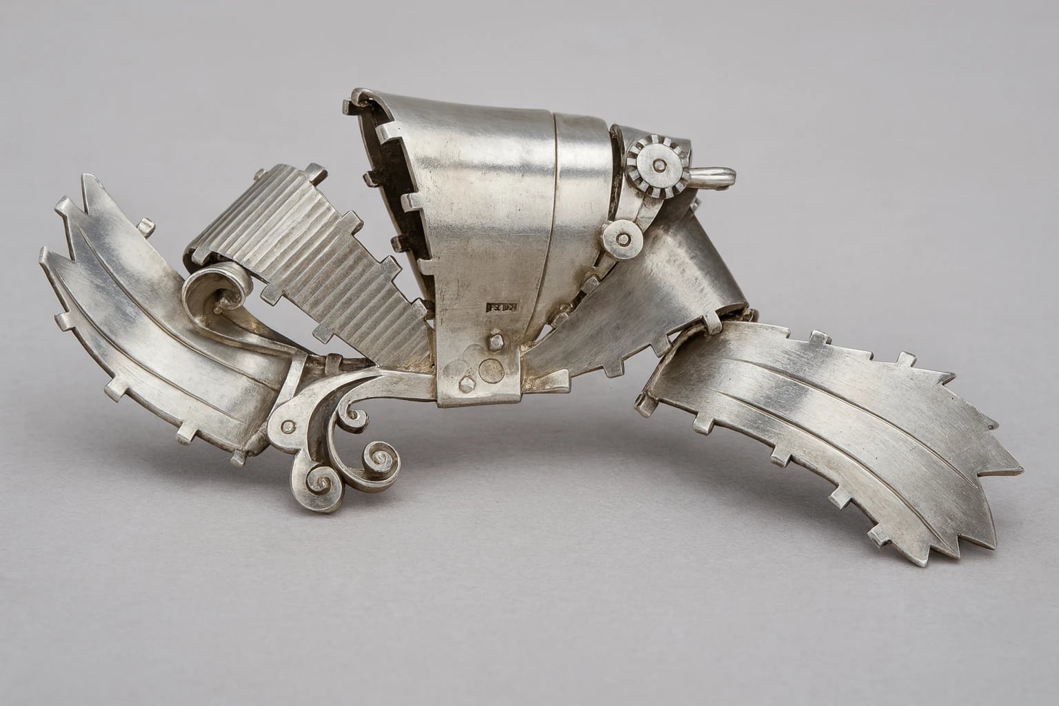 William Spratling Large Silver Bow Brooch