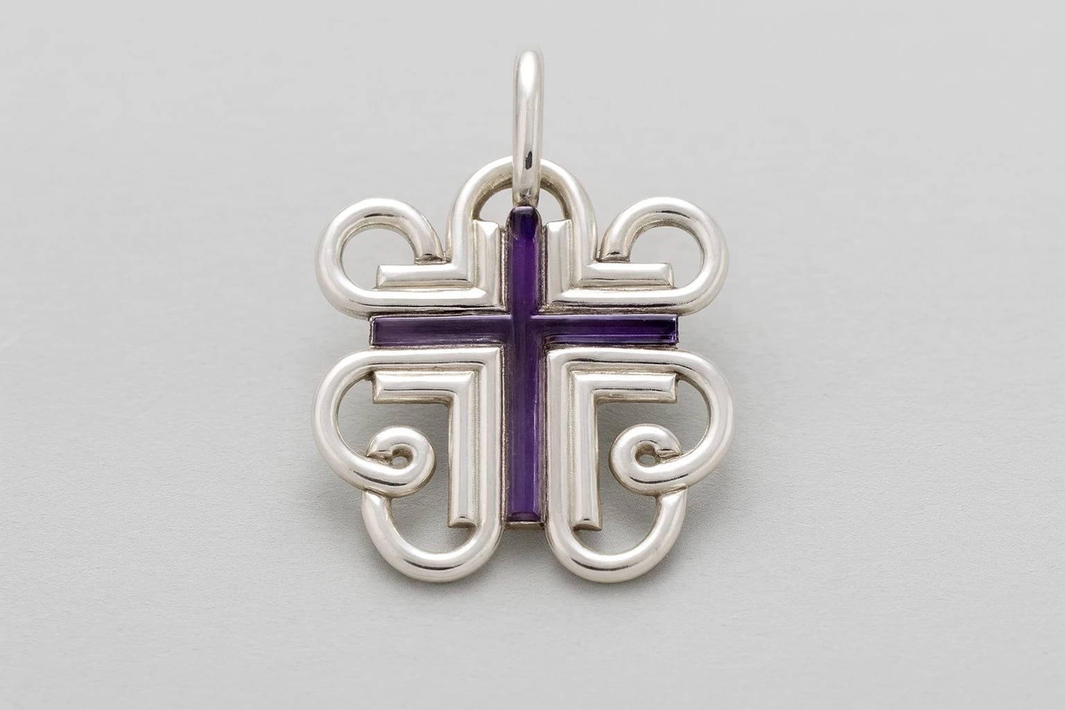 William Spratling Wire Cross with Amethyst