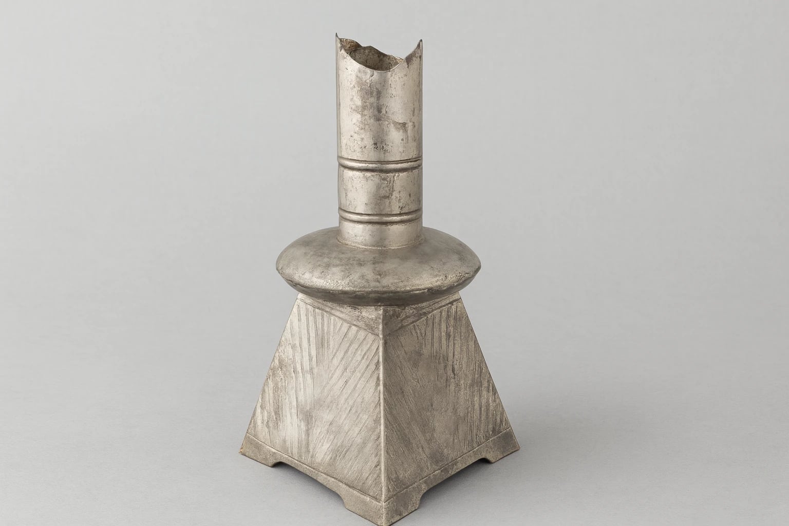 William Spratling Pyramid Base Tin Candlestick