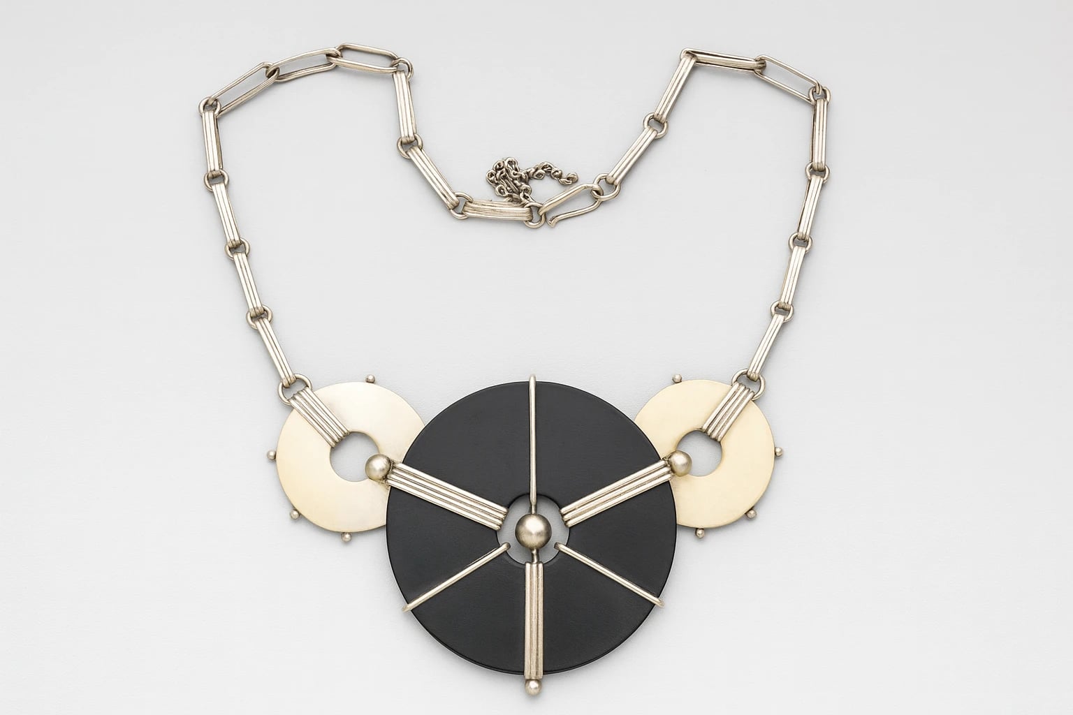 William Spratling Obsidian Disc Necklace