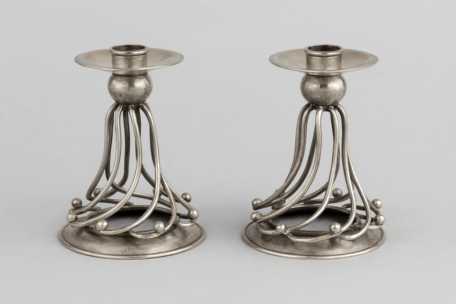 William Spratling Swirled Wire Candlesticks