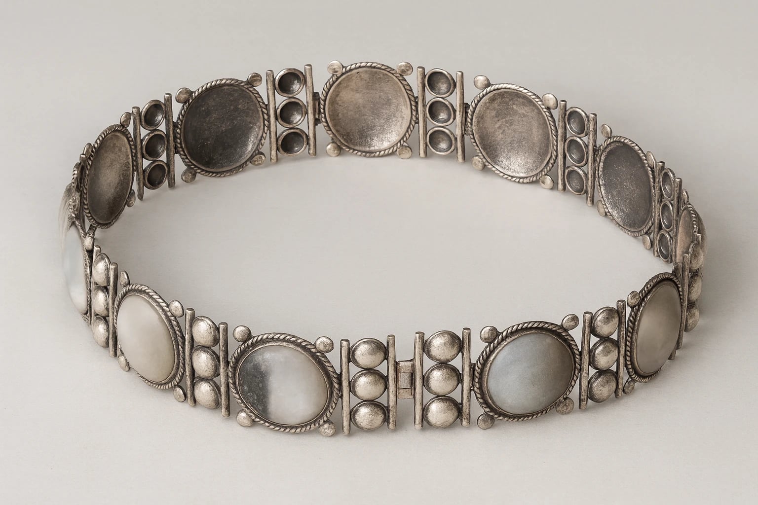 William Spratling Round Link Silver Belt