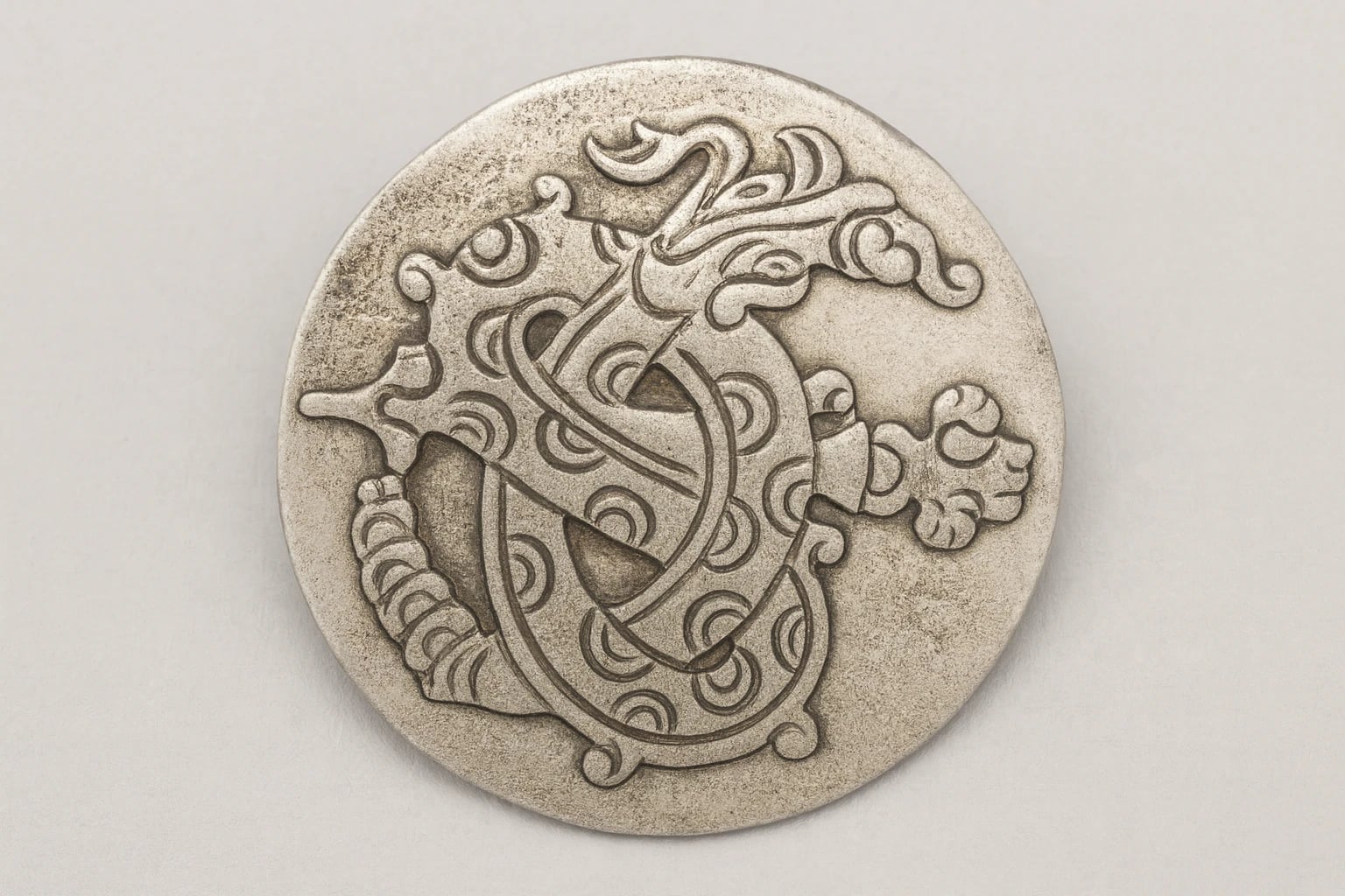 William Spratling Silson Serpent Disc Brooch