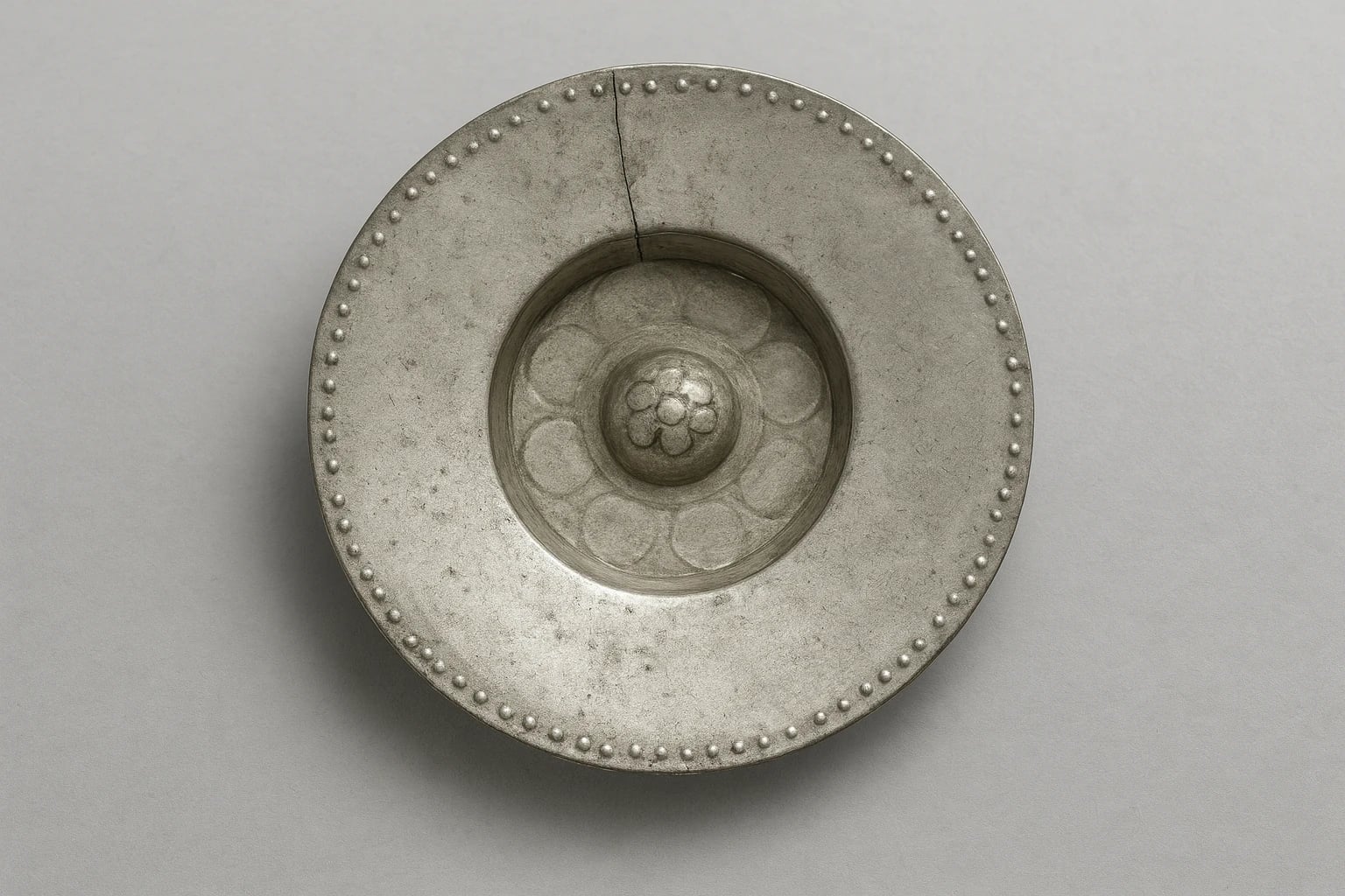 William Spratling Impressed Circle Tin Bowl