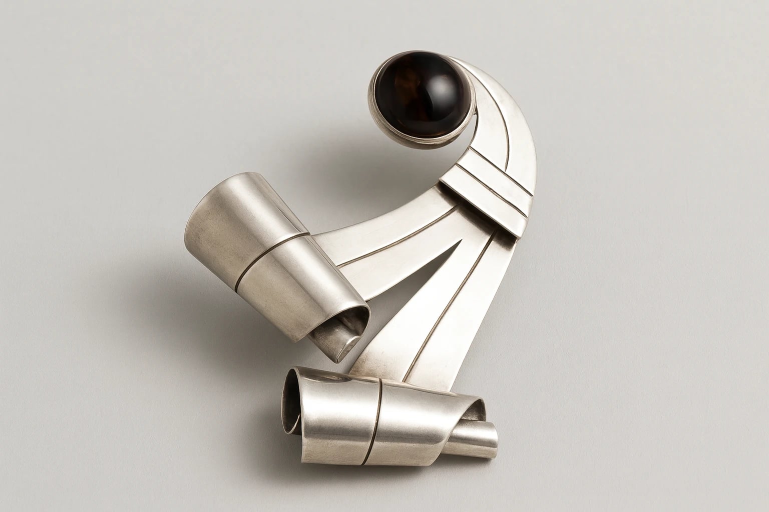 William Spratling Agate Swirl Brooch