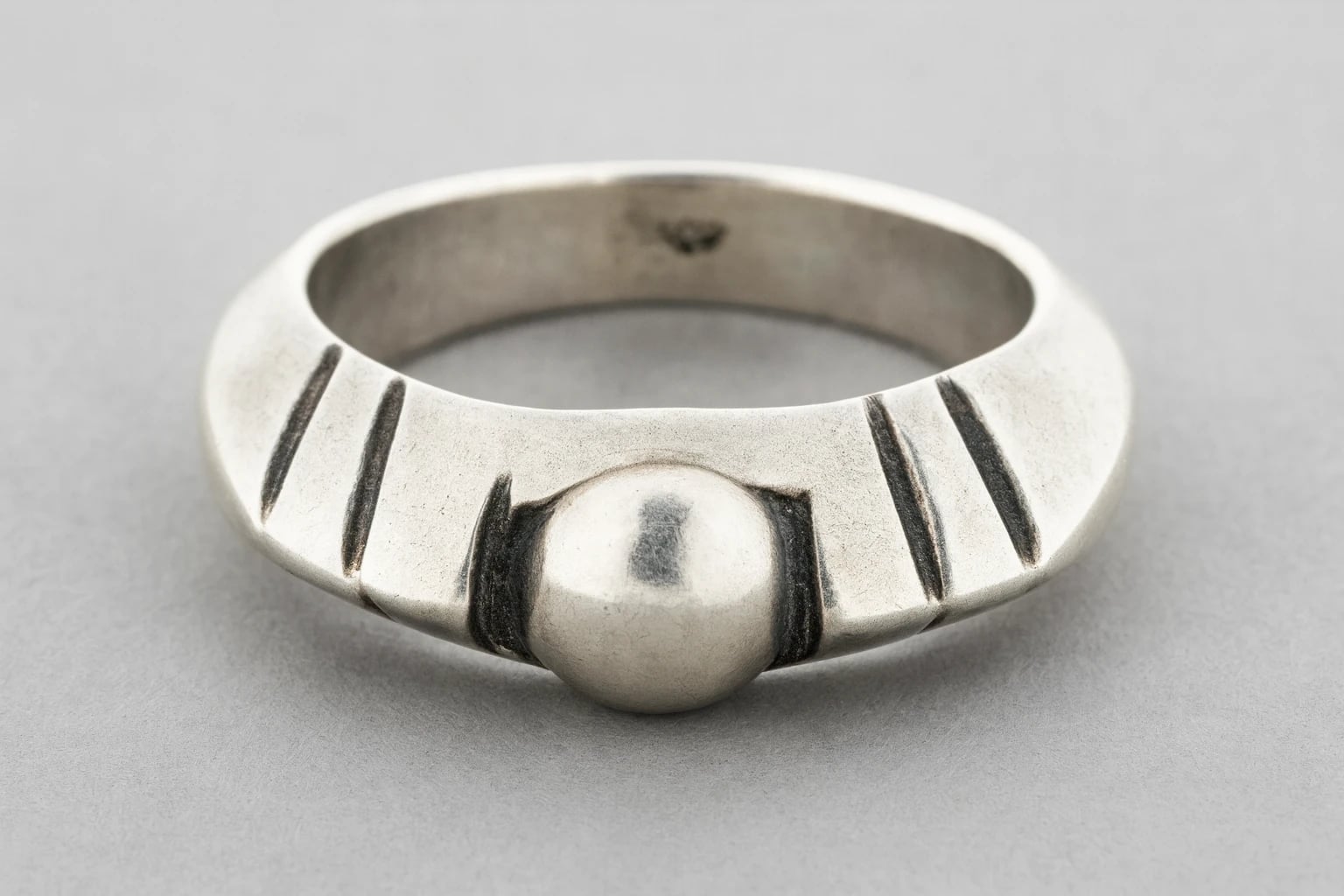 William Spratling Center Bead Silver Ring