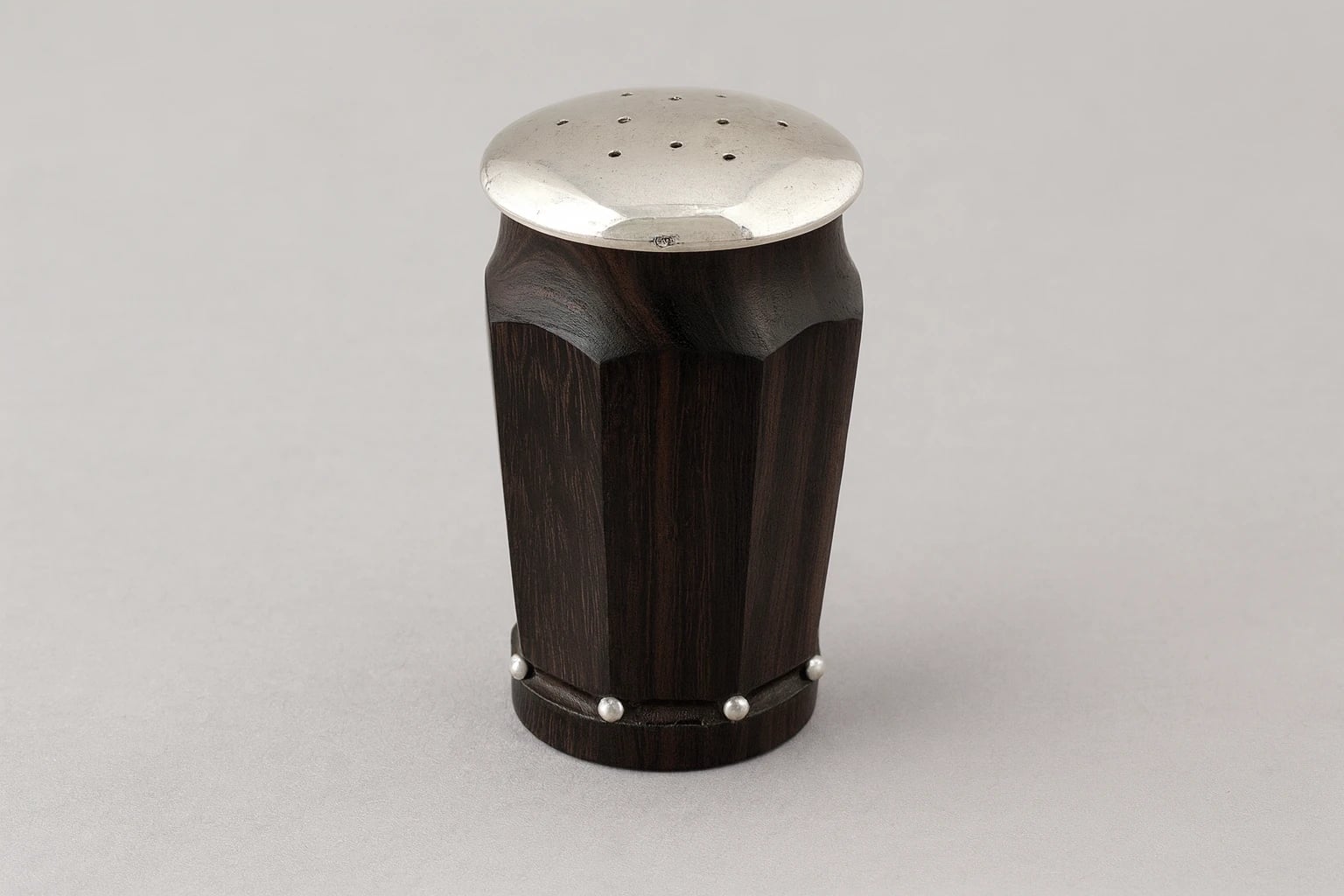 William Spratling Pepper Shaker of Shaped Rosewood