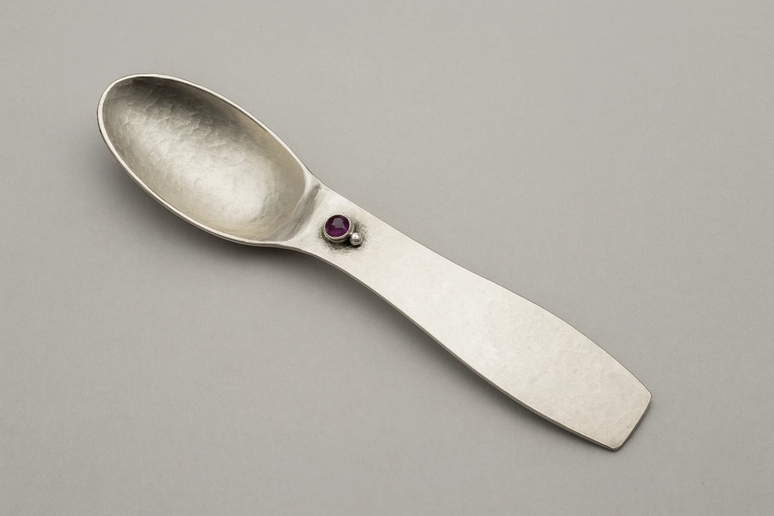 William Spratling Teaspoon with Amethyst Set at Neck
