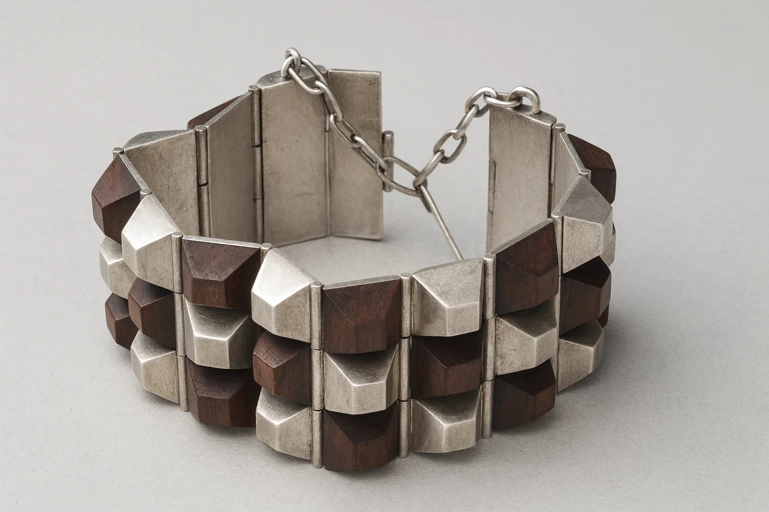 William Spratling Rosewood Pyramid Bracelet