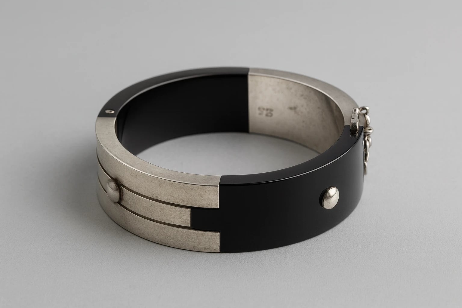 William Spratling Rosewood and Silver Bangle