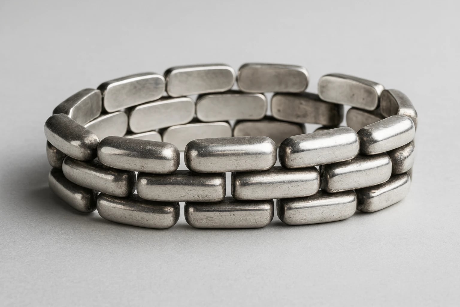 William Spratling Silver Brick Bracelet