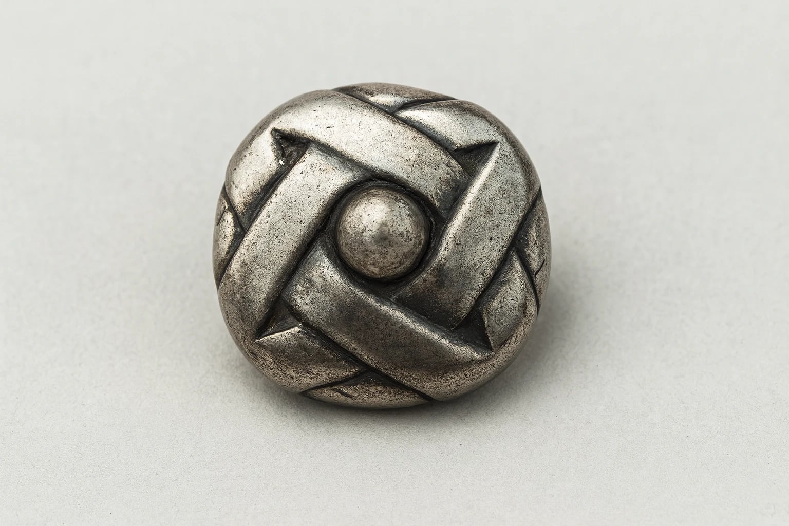 William Spratling Woven Strap Button
