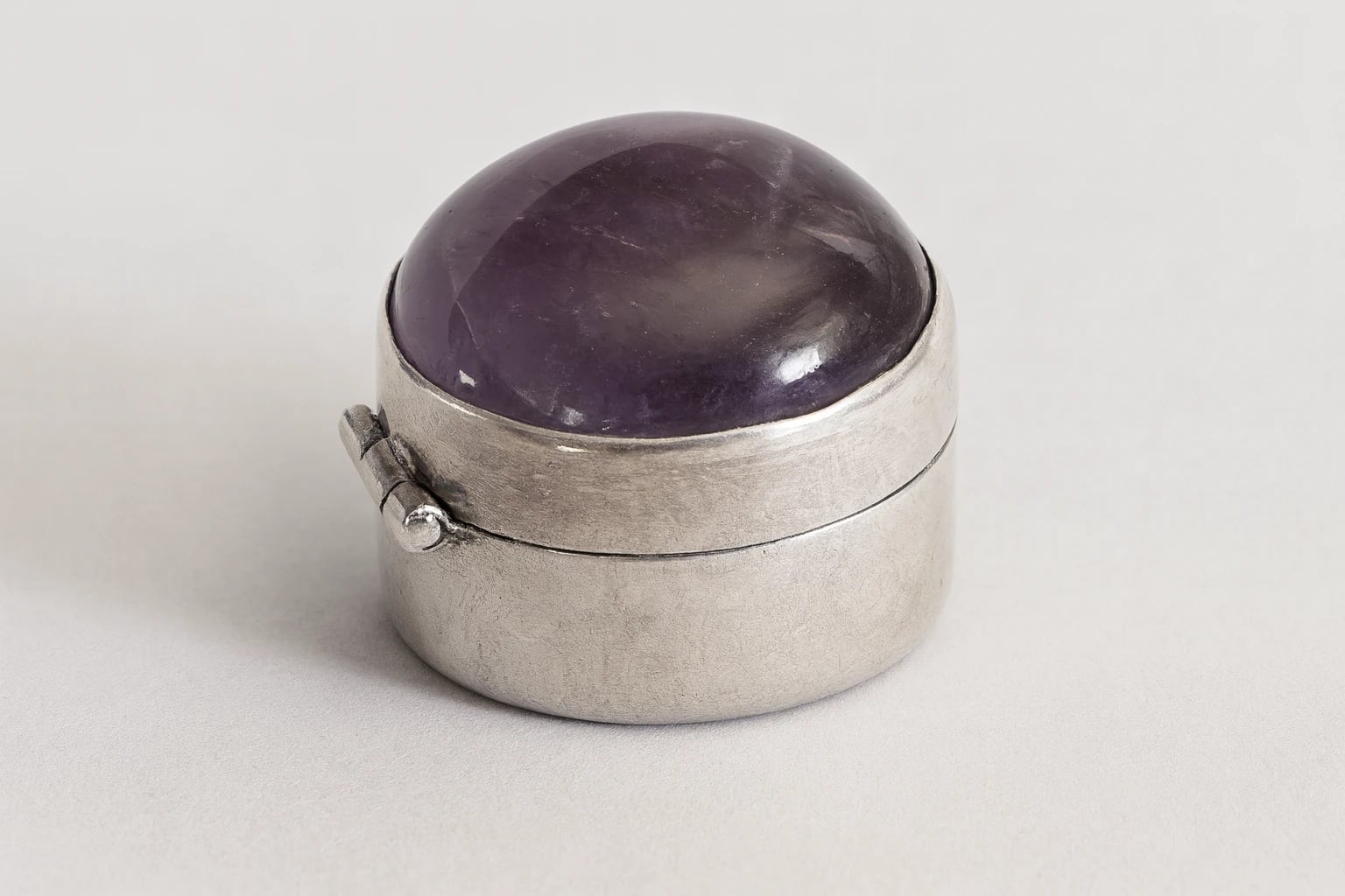 William Spratling Amethyst Cabochon Pill Box
