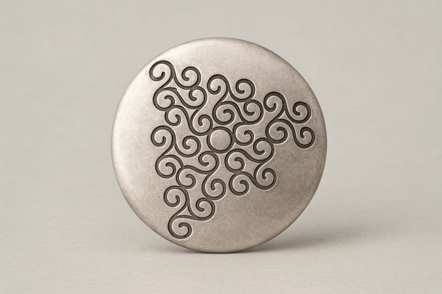 William Spratling Button with Stamped Type Design