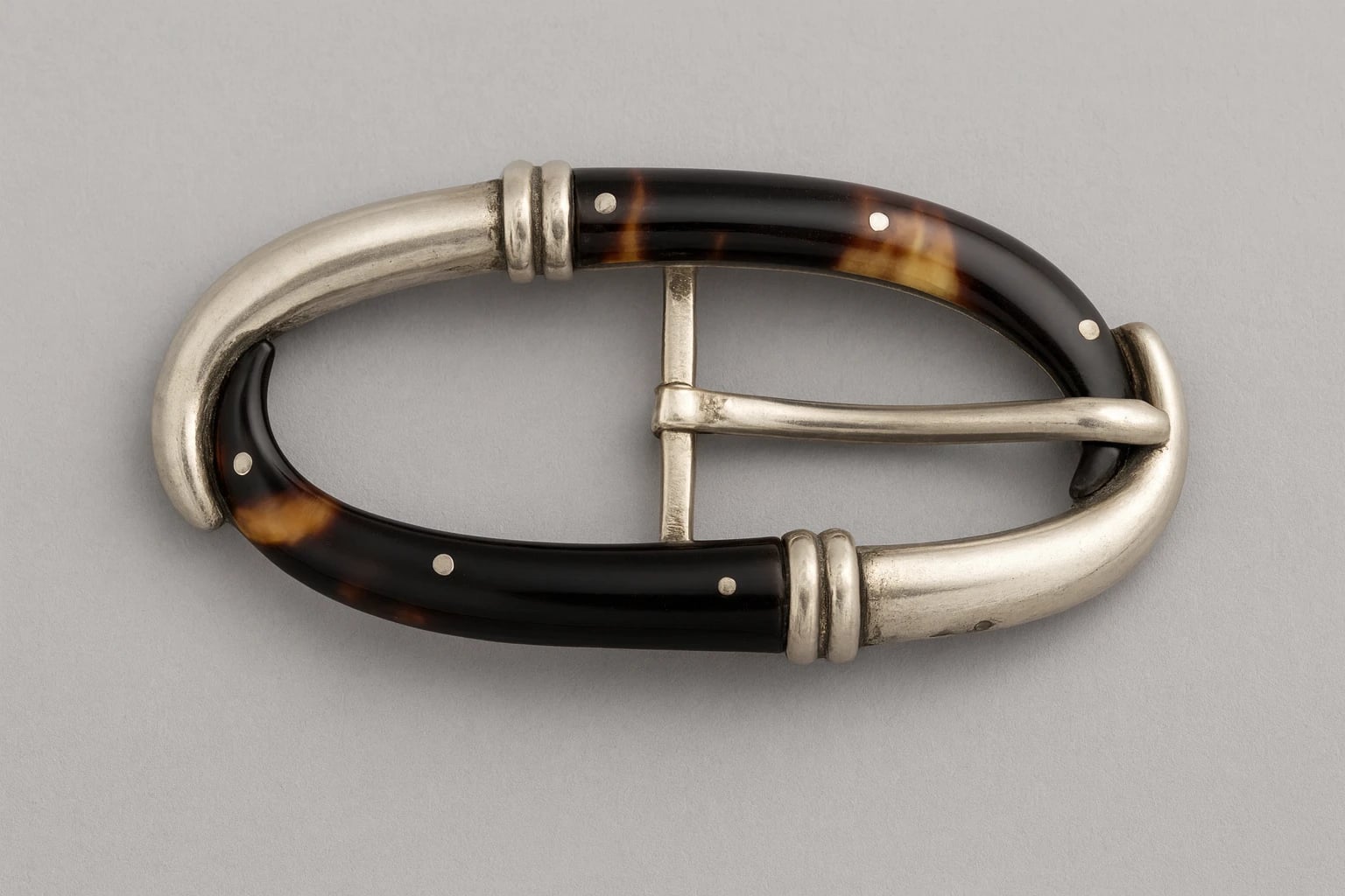 William Spratling Segmented Tortoise Shell Buckle