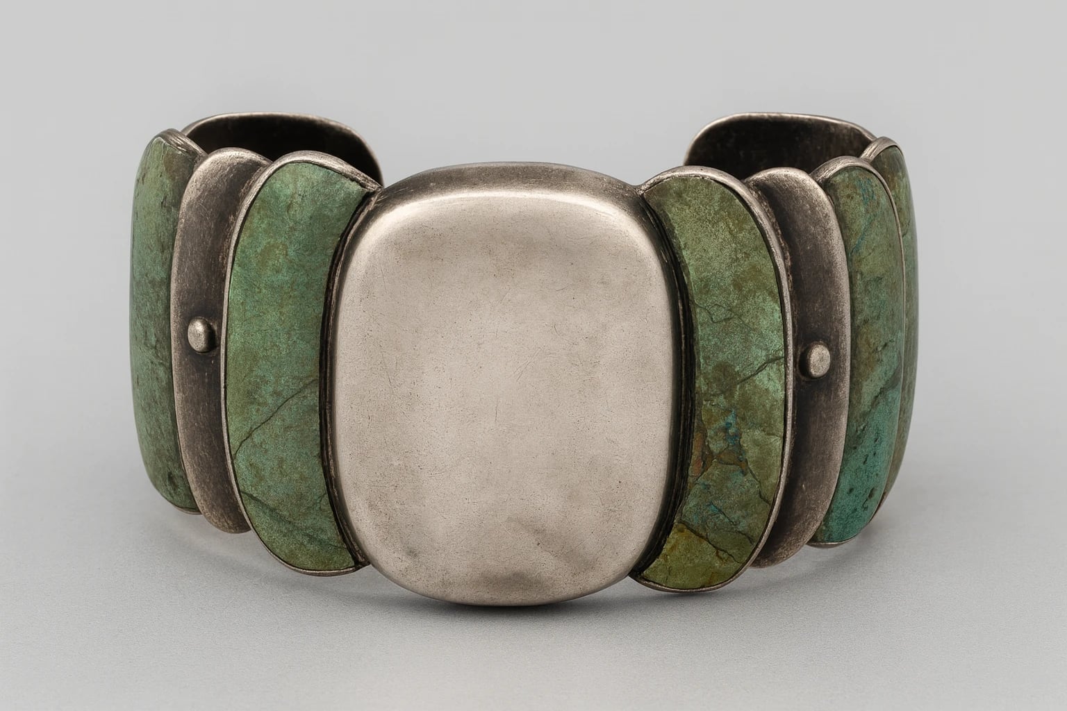 William Spratling Azur Malachite Crescent Bracelet