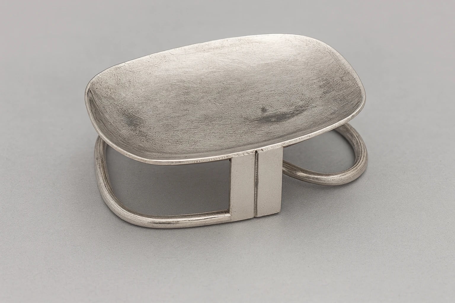 William Spratling Oval Silver Ashtray on a Frame