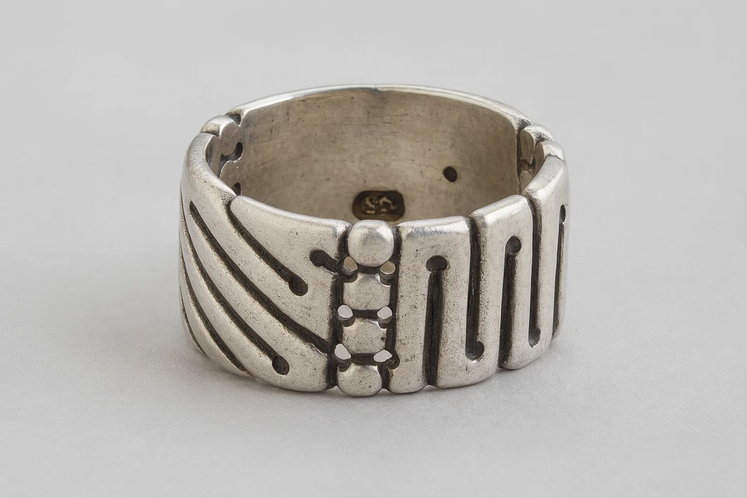 William Spratling Wide Aztec Band Ring