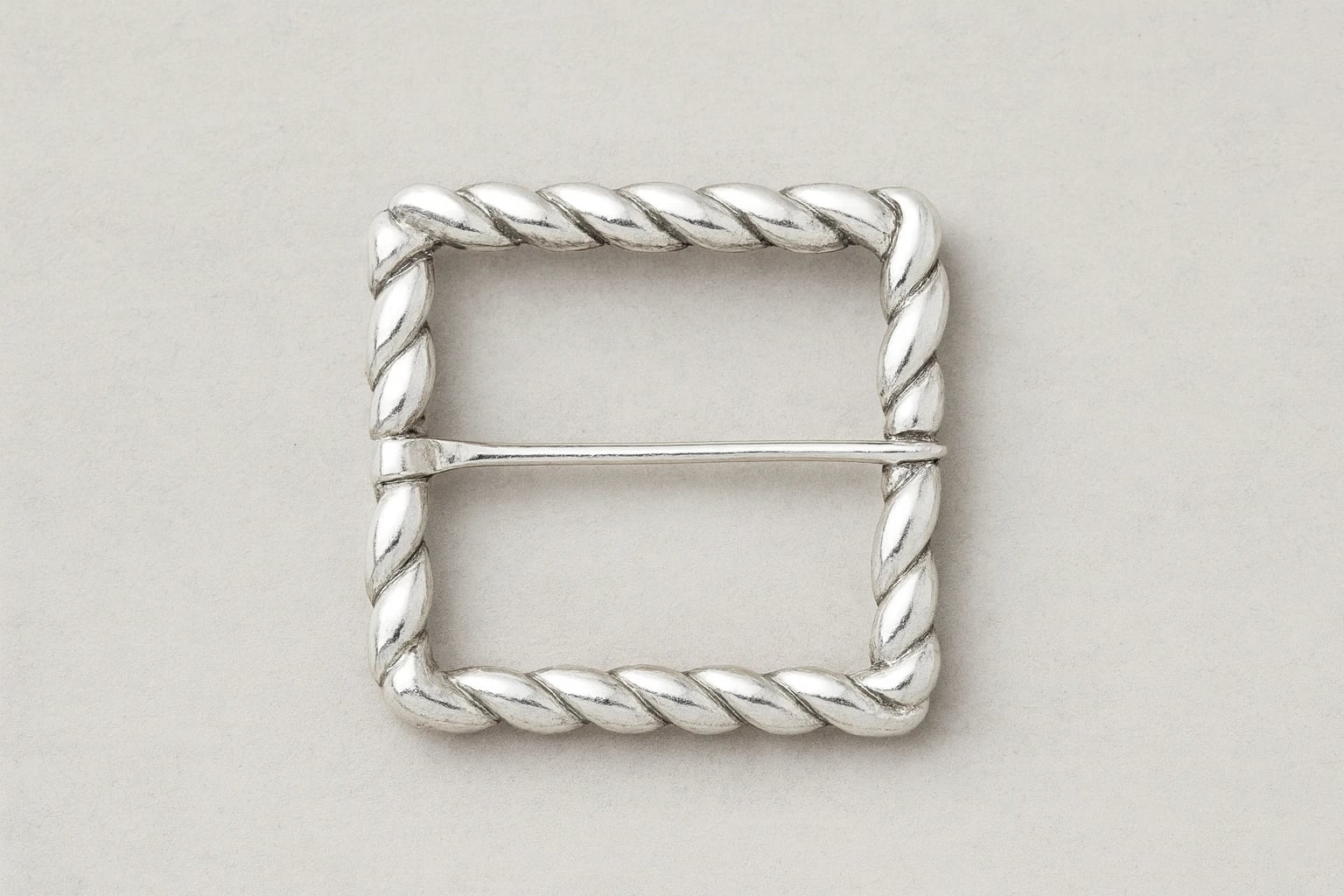 William Spratling Belt Buckle of Twisted Silver Cord