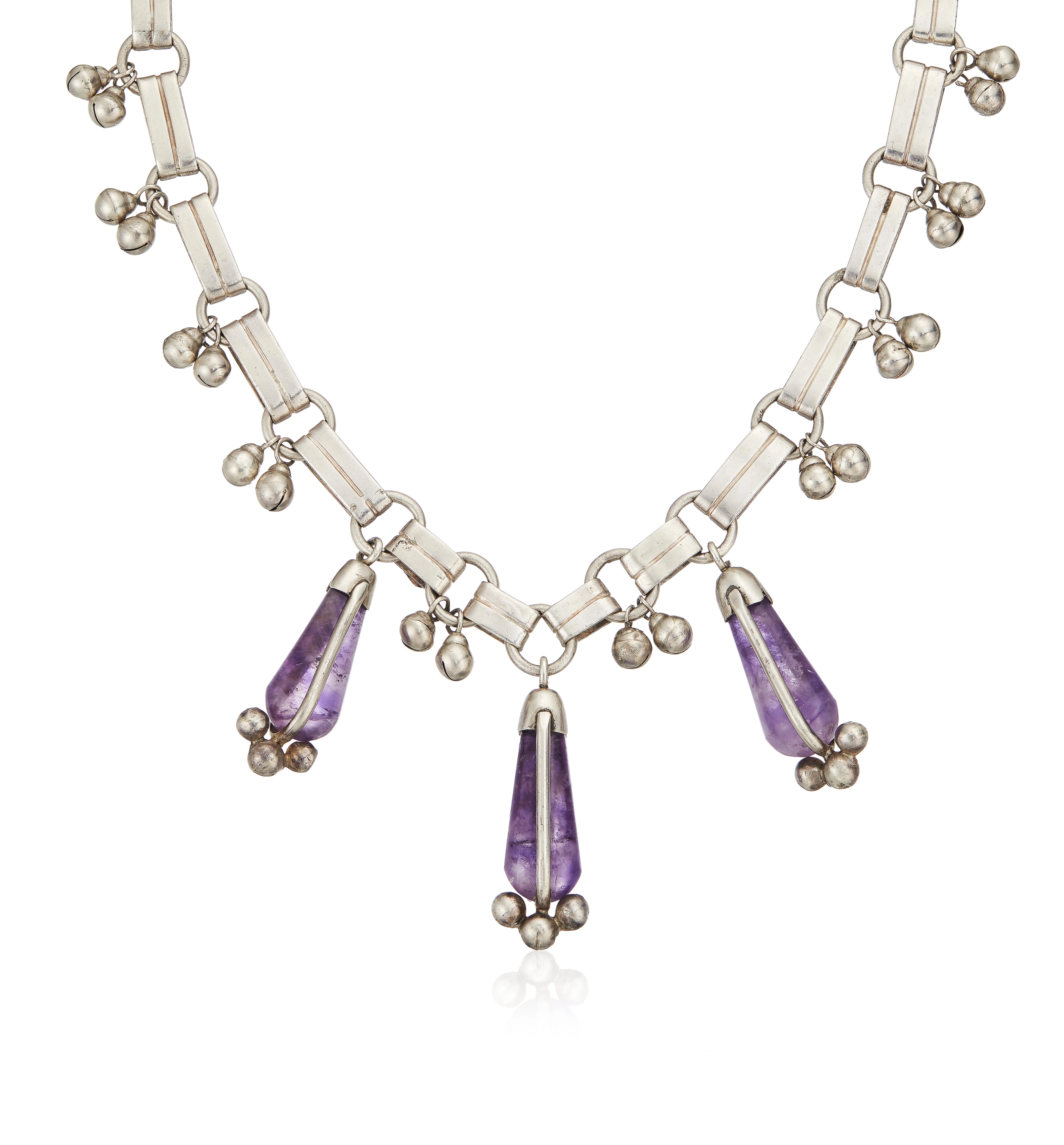 William Spratling Amethyst Drop Necklace