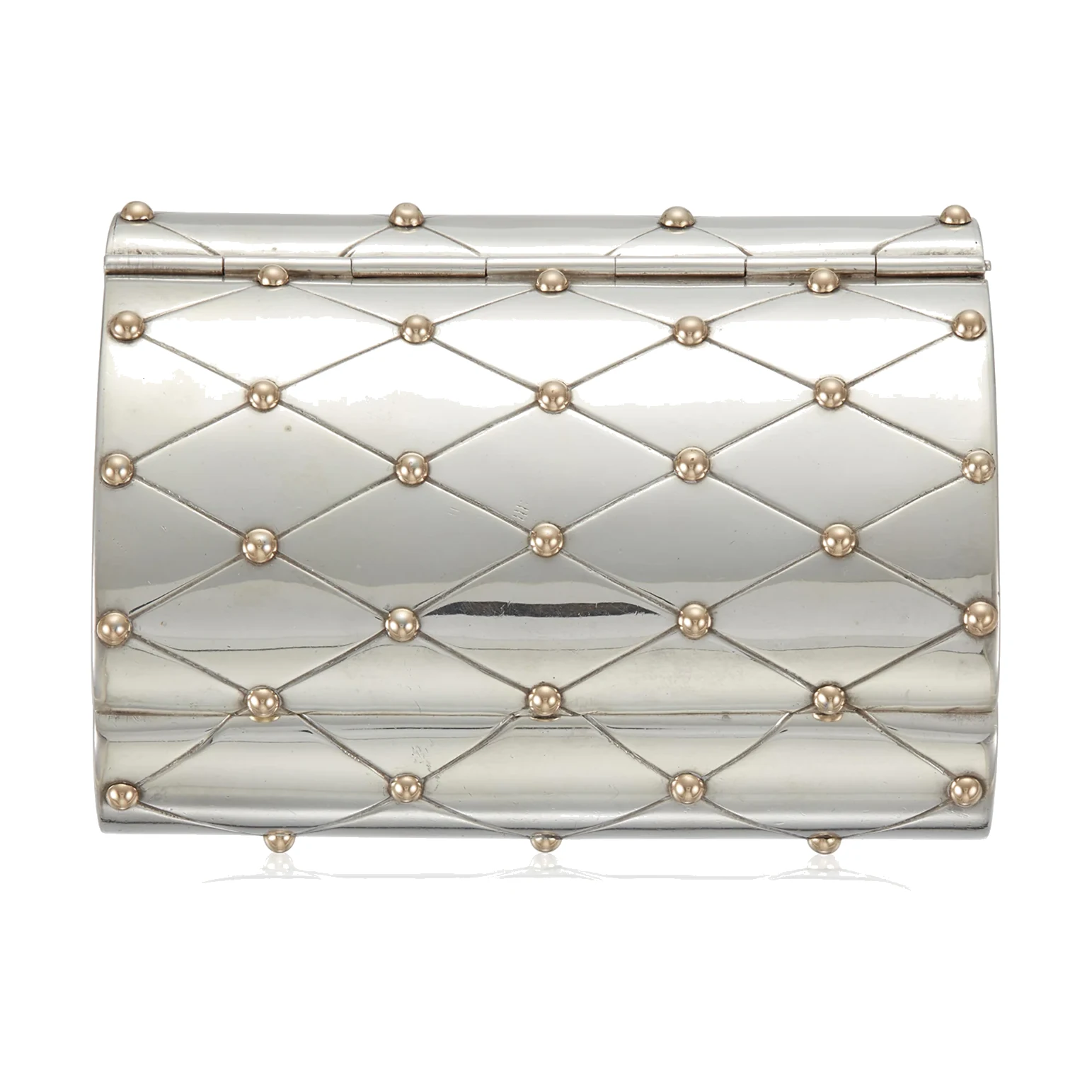 William Spratling Lattice Silver Barrel Box