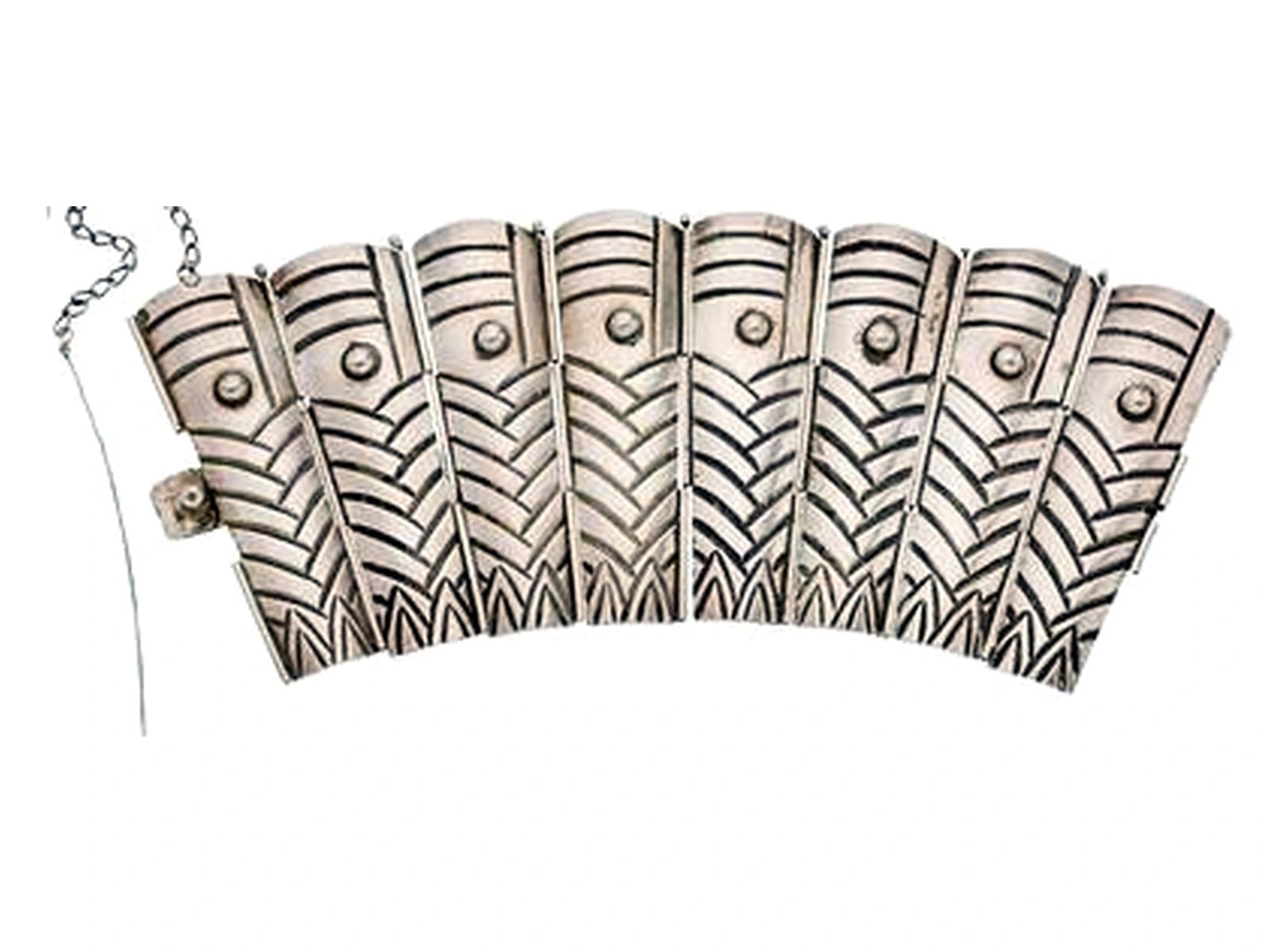 Los Castillo Pair of Feather Gauntlet Bracelets